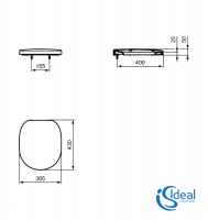 ASIENTO Y TAPA INODORO CONNECT IDEAL STANDARD MEDIDAS